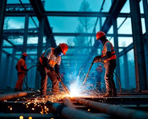 construction-workers-welding-steel-beams_23-2151933423